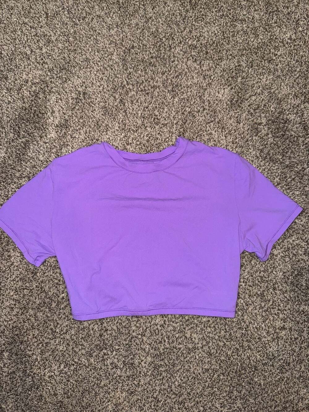 SKIMS Fits Everybody Super Cropped T-Shirt Size S Purple - Picture 1 of 3